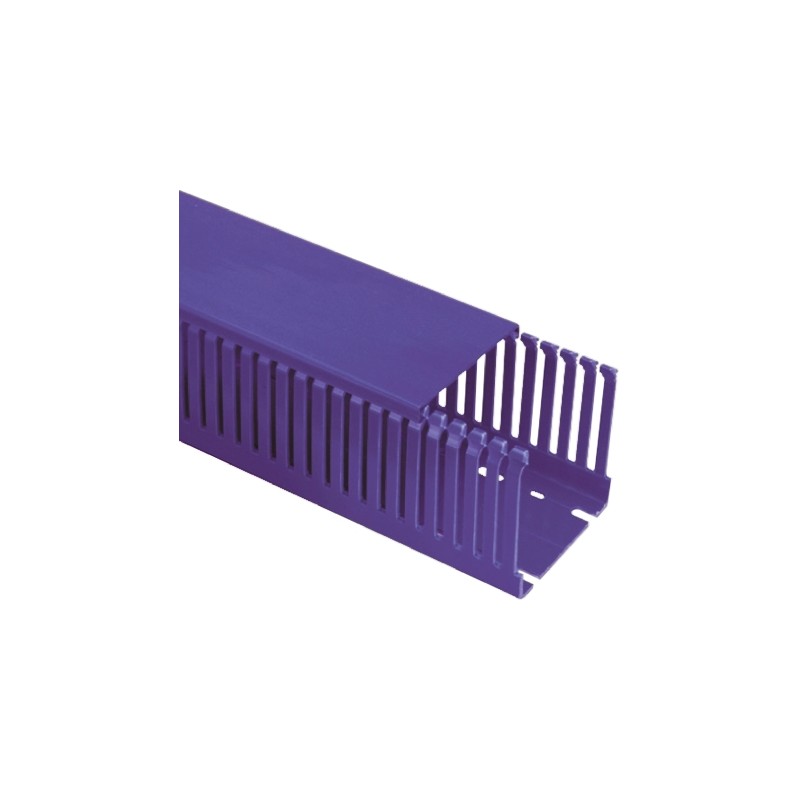 4 pcs - Betaduct Blue Slotted Panel Trunking - Open Slot, W50 mm x D50mm, L2m, Noryl