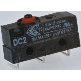 1 pcs - ZF Button Micro Switch, Pre-wired Terminal, 10.1 A @ 250 V ac, SPDT, IP6K7