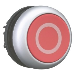 1 pcs - Eaton RMQ Titan M22 Series Red Momentary Push Button, 22mm Cutout, IP66, IP67, IP69
