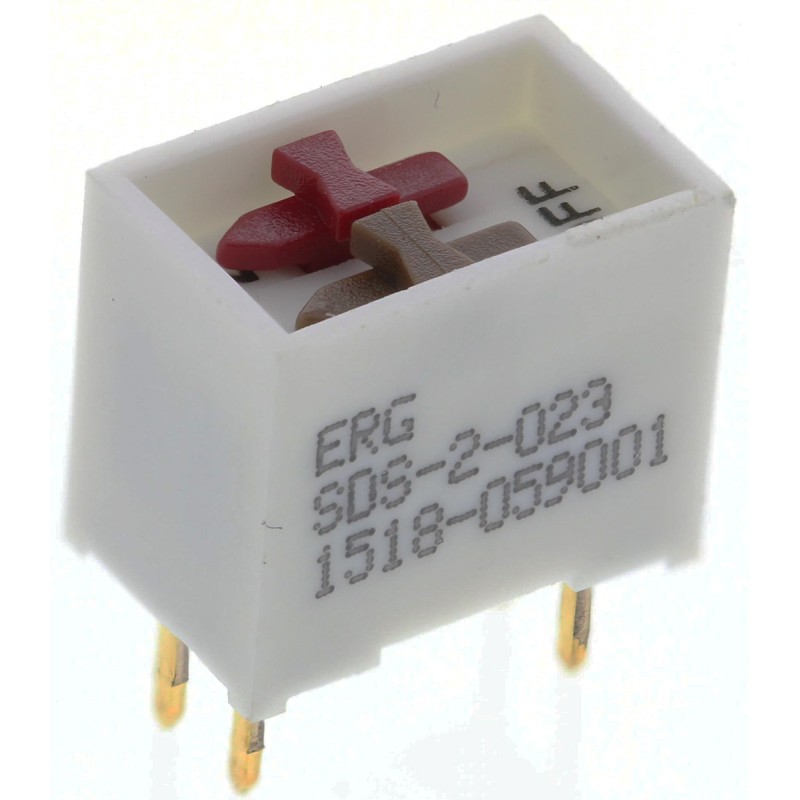 1 pcs - ERG 2 Way Through Hole DIP Switch DPST