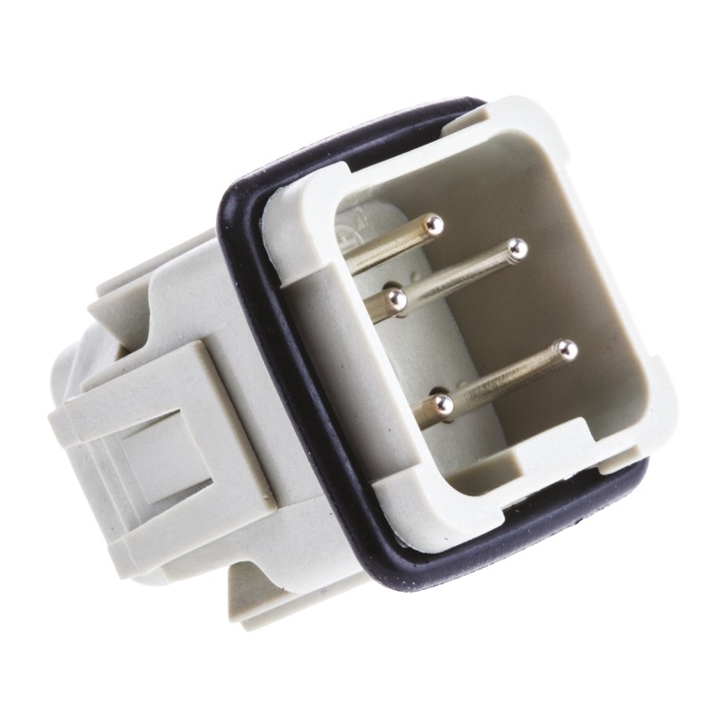 10 pcs - TE Connectivity Heavy Duty Power Connector Insert, 10A, Male, HA Series