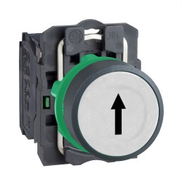 1 pcs - Schneider Electric Harmony XB5 Series Push Button, Slow Brake, Panel Mount, 22mm Cutout, SPST, IP66, IP67, IP69(IP69K)