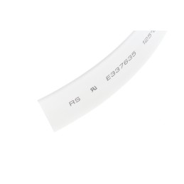 1 Reel of 6 M - RS PRO Heat Shrink Tubing, White 12.7mm Sleeve Dia. x 6m Length 2:1 Ratio