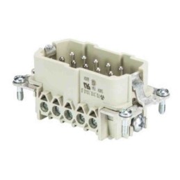 10 pcs - Wieland Male insert, 10 Way, 16A, Male, BAS STS, Panel Mount, 500 V