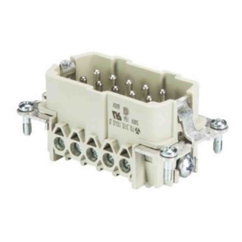 10 pcs - Wieland Male insert, 10 Way, 16A, Male, BAS STS, Panel Mount, 500 V