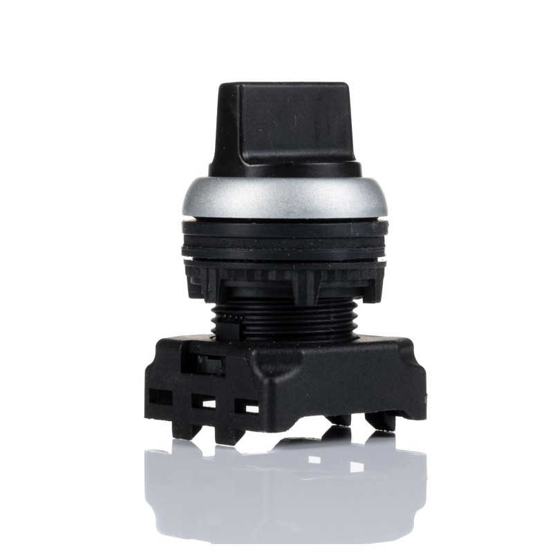 1 pcs - RS PRO 3 Position Selector Switch Head, 22mm Cutout, Black Handle