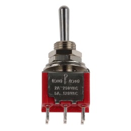 1 pcs - RS PRO Toggle Switch, Panel Mount, (On)-Off-(On), DPDT, Solder Terminal