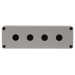 1 pcs - RS PRO Grey Plastic Push Button Enclosure - 4 Hole 22mm Diameter