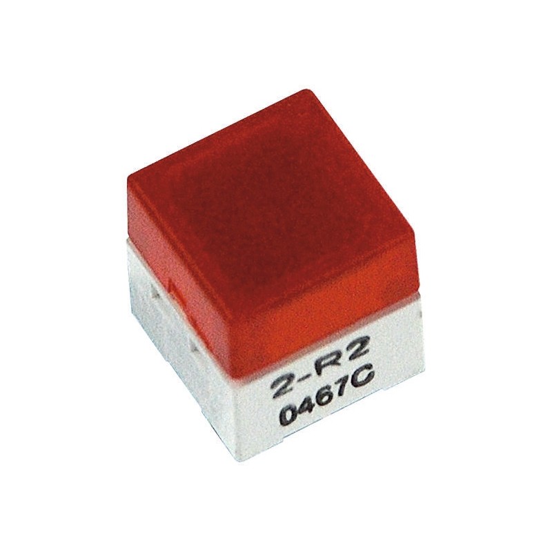 1 pcs - IP00 Red Cap Tactile Switch, SPST 50 mA @ 24 V dc