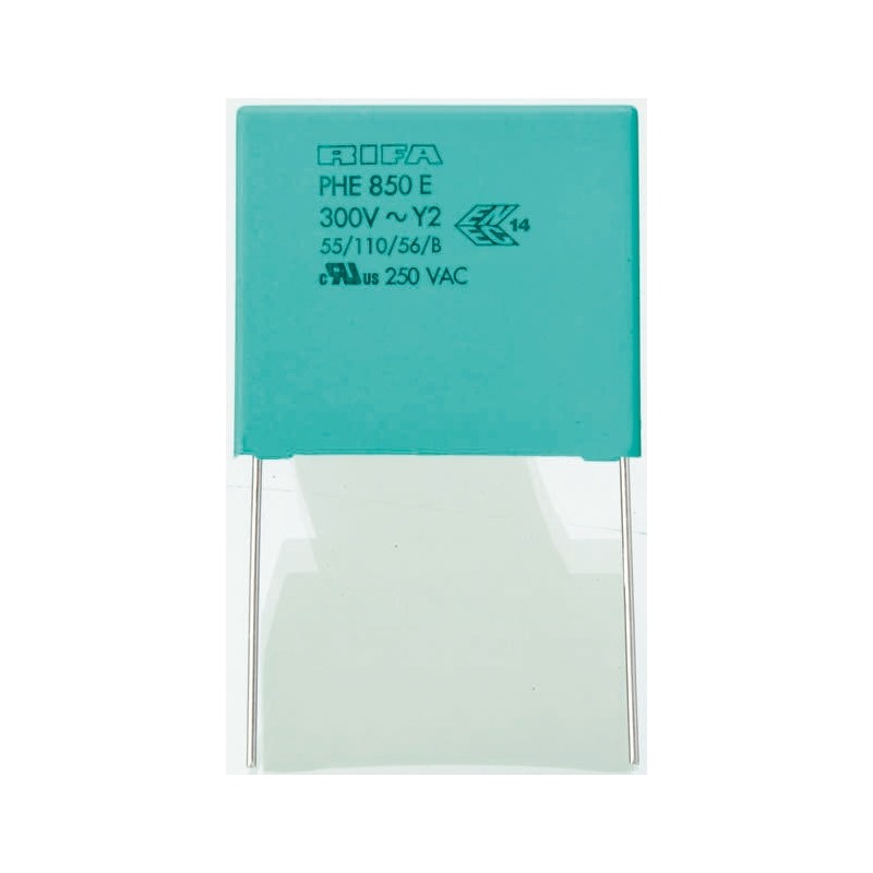 216 pcs - KEMET PHE850 Metallised Polypropylene Film Capacitor, 1.25 kV dc, 300 V ac, ±20%, 150nF, Through Hole