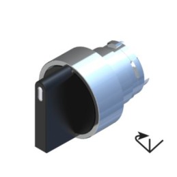 1 pcs - RS PRO 3 Position Selector Switch Head, 22.5mm Cutout, Black Handle