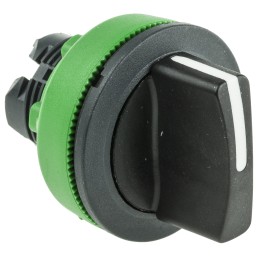 1 pcs - Schneider Electric Harmony XB5 Series 2 Position Selector Switch Head, 30mm Cutout, Black Handle