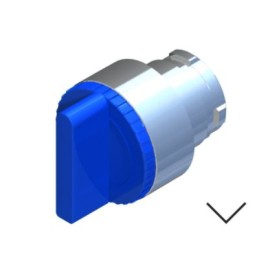 1 pcs - RS PRO 2 Position Selector Switch Head, 22.5mm Cutout, Blue Handle