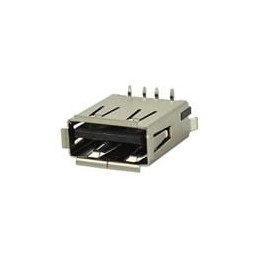 10 pcs : UJ2-AV-4-SMT-TR - USB Connectors USB Jack 2.0 A type 4pin Vert SMT