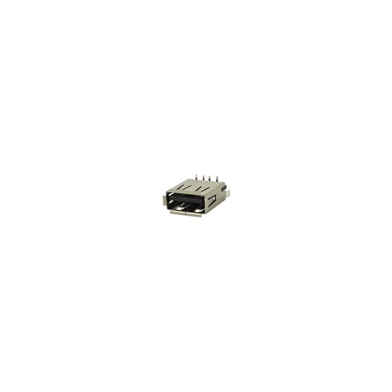 10 pcs : UJ2-AV-4-SMT-TR - USB Connectors USB Jack 2.0 A type 4pin Vert SMT