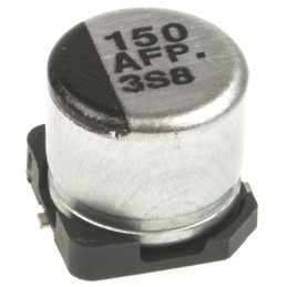 1000 pcs - Panasonic 150μF Aluminium Electrolytic Capacitor 10V dc, Surface Mount - EEEFP1A151AP