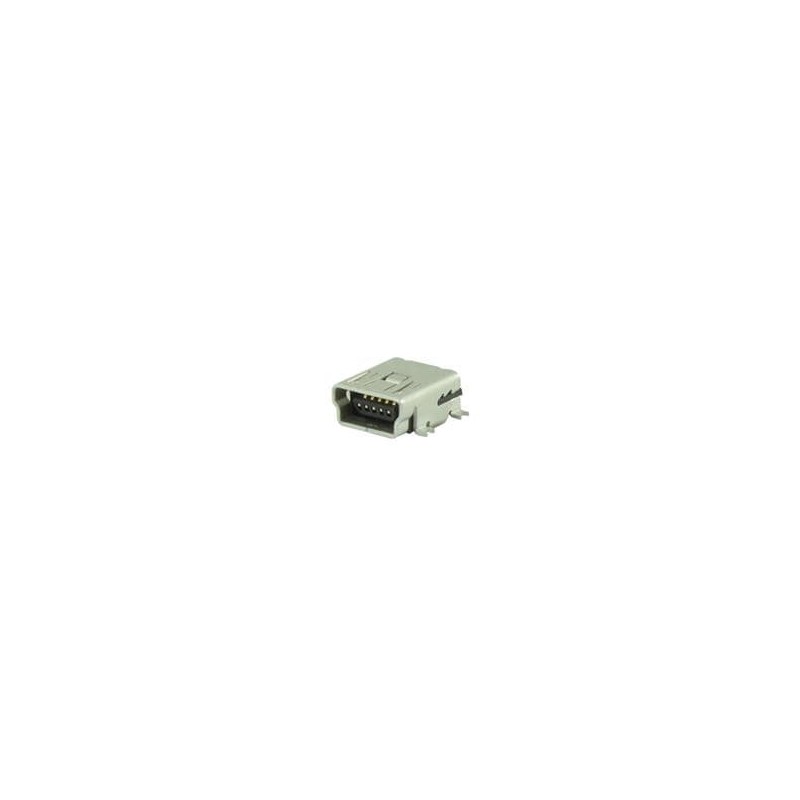 10 pcs : UJ2-MBH-4-SMT-TR - USB Connectors USB 2.0 mini B jack 5 pin Horizontal SMT