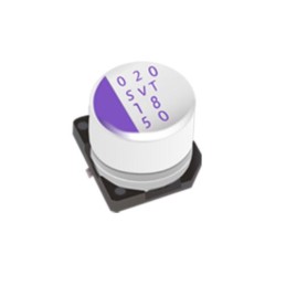 1000 pcs - Panasonic 680μF Conductive Polymer Aluminium Solid Capacitor 2.5V dc, Surface Mount - 2R5SVT680MX