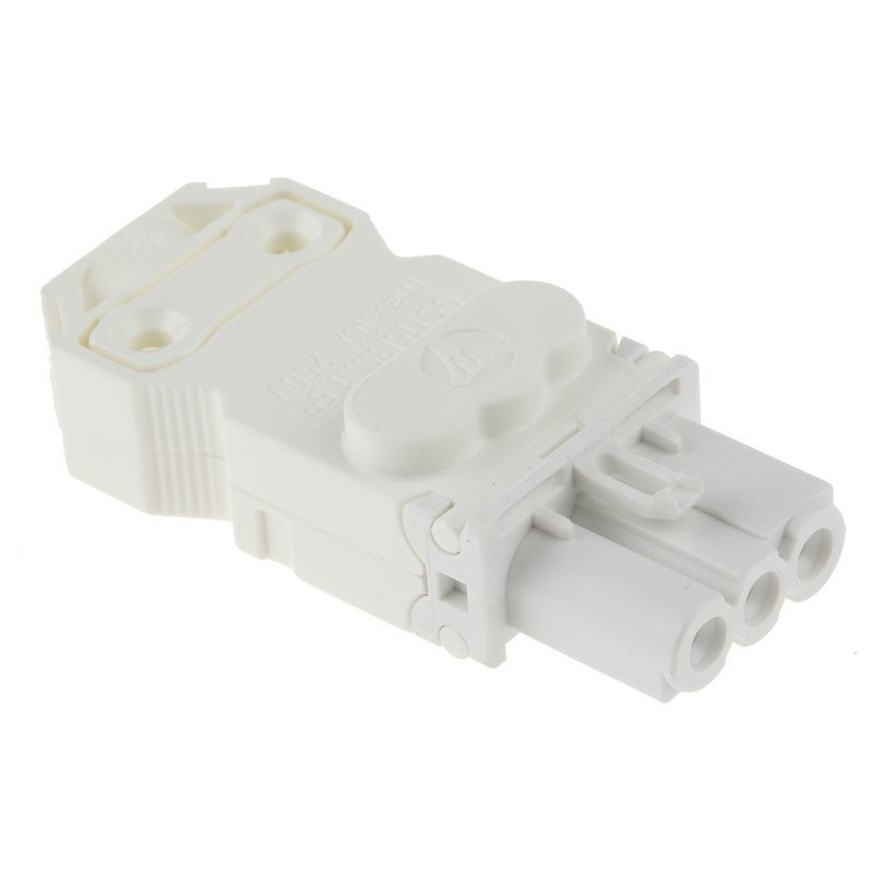 100 pcs - Wieland GST15i3 Series Mini Connector, 3-Pole, Female, Cable Mount, 16A, IP20