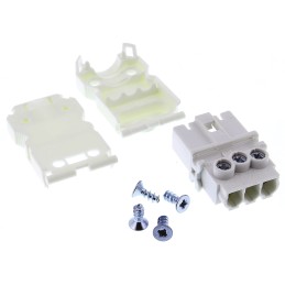 100 pcs - Wieland GST15i3 Series Mini Connector, 3-Pole, Male, Cable Mount, 16A, IP20