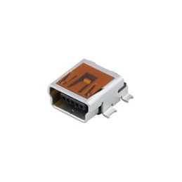 10 pcs : 54819-0572 - USB Connectors USB Mini-B Recept On-The-Go Rt.Angle