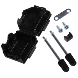 100 pcs - Amphenol ICC Nylon D Sub Backshell, 9 Way