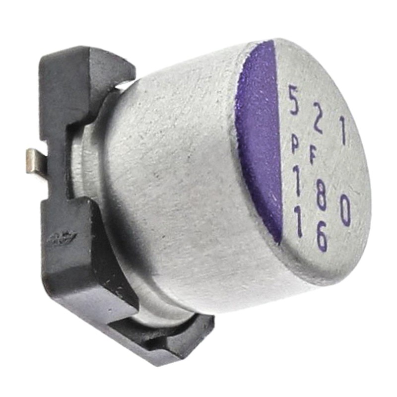 1000 pcs - Panasonic 180μF Surface Mount Polymer Capacitor, 16V dc