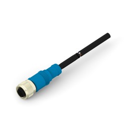 1 pcs - TE Connectivity Straight Female 4 way M12 to M12 Cable Assembly, 5m