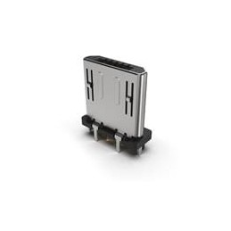 10 pcs : USB3150-30-130-A - USB Connectors Micro B Plug, Vertical, TH, 30u', with peg, 1.30mm stakes & leads, T&R