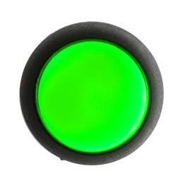 1 pcs - EOZ Illuminated Push Button Switch, Momentary, Panel Mount, 12mm Cutout, SPST, Green LED, 5V, IP67