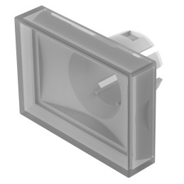 1 pcs - EAO White Rectangular Push Button Lens for Use with Push Button
