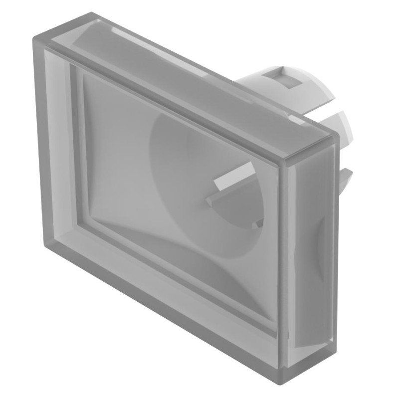 1 pcs - EAO White Rectangular Push Button Lens for Use with Push Button