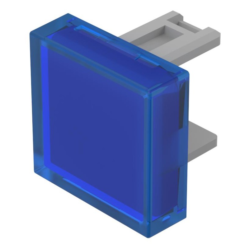 1 pcs - EAO Blue Square Push Button Lens for Use with Push Button