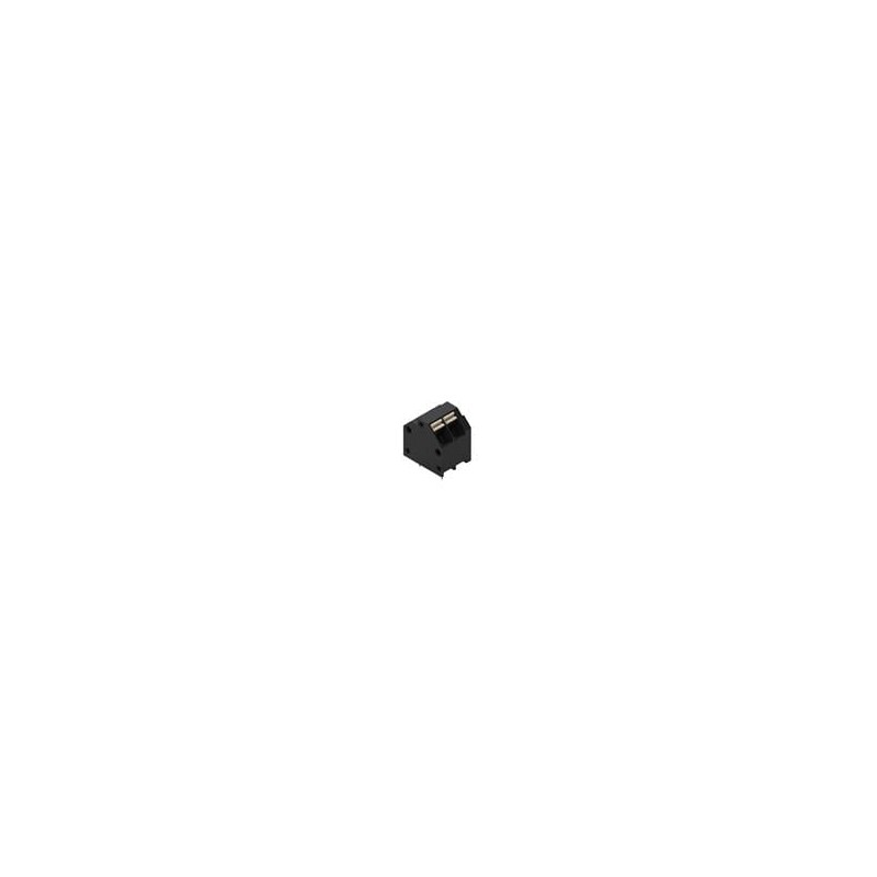 10 pcs : 691809320302 - Fixed Terminal Blocks WR-TBL 3.81mm pitch Modular THR Black 45 deg Dual Pin cable entry Screwless Push I