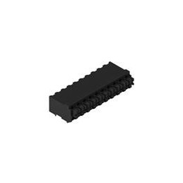 10 pcs : 691810110302 - Fixed Terminal Blocks WR-TBL 3.5mm pitch Monoblock THR Black Horizontal Dual Pin cable entry Screwless P