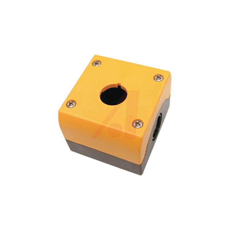 1 pcs - Eaton Dark Grey/Light Grey Plastic RMQ Titan M22 Push Button Enclosure - 1 Hole 22mm Diameter