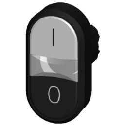 1 pcs - Siemens 3SU1 Series Black/White Momentary Push Button Head, 22mm Cutout, IP66, IP67, IP69K