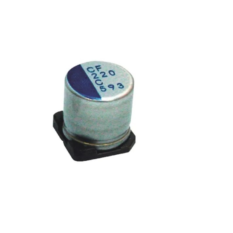 1000 pcs - Nichicon 220μF Surface Mount Polymer Capacitor, 6.3V