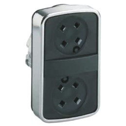 1 pcs - Schneider Electric Harmony XB4 Series Black Momentary Push Button Head, 22mm Cutout, IP67