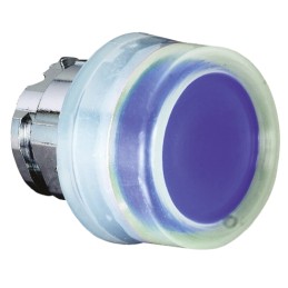 1 pcs - Schneider Electric Harmony XB4 Series Blue Spring Return Push Button Head, 22mm Cutout, IP66, IP67, IP69K