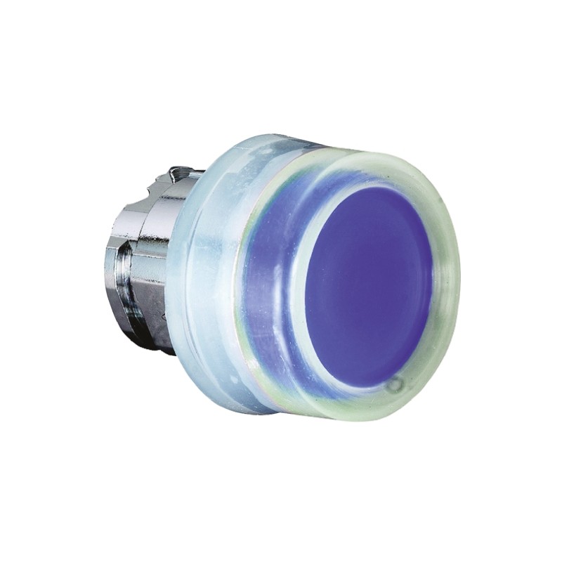 1 pcs - Schneider Electric Harmony XB4 Series Blue Spring Return Push Button Head, 22mm Cutout, IP66, IP67, IP69K
