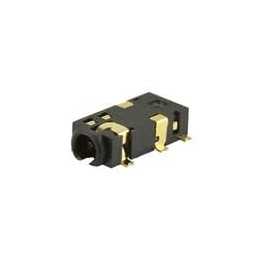 10 pcs : SJ2-25934B1-SMT-TR - Phone Connectors 2.5mm gold terminal 4conductr Tip switch