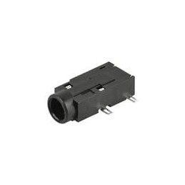 10 pcs : SJ2-35852B-SMT-TR - Phone Connectors 3.5mm Narrow Ftprint 2conductr Tip switc