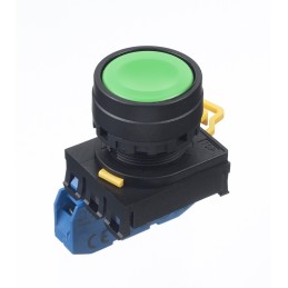 1 pcs - Idec YW Series Illuminated Push Button Complete Unit, Panel Mount, 22mm Cutout, SPST, IP65