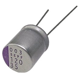 200 pcs - Panasonic 68μF Through Hole Polymer Capacitor, 20V dc