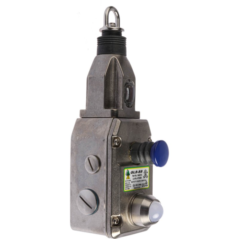 1 pcs - IDEM GLS-SS Rope Pull Switch, 100m, 2NO/2NC, Straight