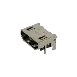 10 pcs : 208658-1001 - HDMI, Displayport & DVI Connectors 0.5mm HDMI Recep RA 19CKT