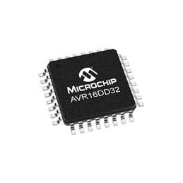10 pcs : AVR16DD32T-E/PT - 8-bit Microcontrollers - MCU 16KB, 2KB RAM, 32p, 24MHz, MVIO, 12b ADC, ZCD, DAC, 2xUART, SPI, TWI, Ex