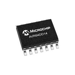 10 pcs : AVR64DD14T-I/SL - 8-bit Microcontrollers - MCU 64KB, 8KB RAM, 14p, 24MHz, MVIO, 12b ADC, ZCD, DAC, 2xUART, SPI, TWI, T&