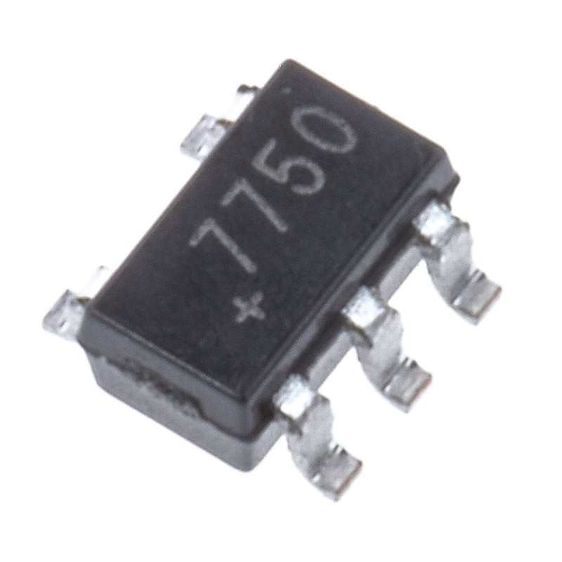 5 pcs - Maxim Integrated Temperature Sensor, Open Drain Output, Surface Mount, Serial-I2C, SMBus, ±3°C, 5 Pins